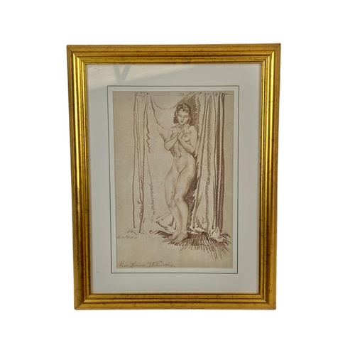 583 - 2 French style gilt framed prints. 36 x 46cm