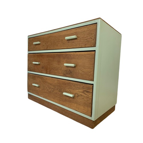 1166 - Vintage chest of 3 drawers. 92 x 46 x 76cm