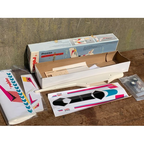 3 - 2 remote control planes in boxes. Robbe Prosso Fast-Fertigmodell 3187, 76 x 20cm. SIG Wonder in box ... 