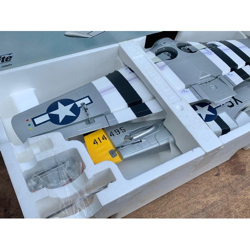 11 - E-Flite P-51D Mustang remote control plane in box. AS3X System. BNF Basic. Box measures 120.5 x 45.5... 