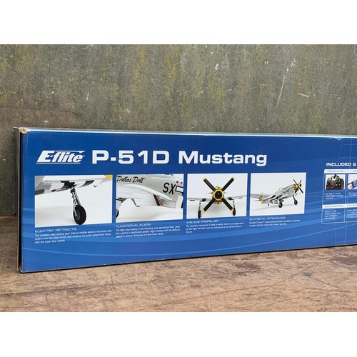 11 - E-Flite P-51D Mustang remote control plane in box. AS3X System. BNF Basic. Box measures 120.5 x 45.5... 