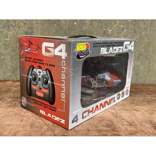 16 - Bladez Toyz PLC Bladez G4 remote control helicopter in box. Box measures 26 x 15 x 16cm