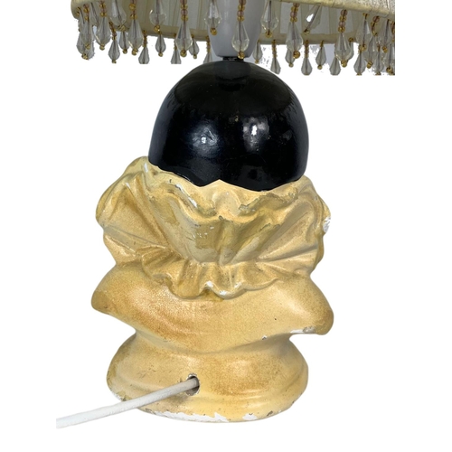 148 - Vintage 1950’s Pierrot Sphere clown lamp. 36cm