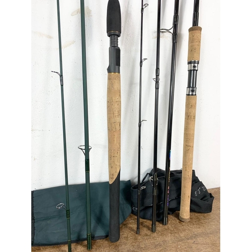 116 - 2 fishing rods. Including a Trabucco 4-4 Travel rod in bag, Mitchell Copperstick in bag.