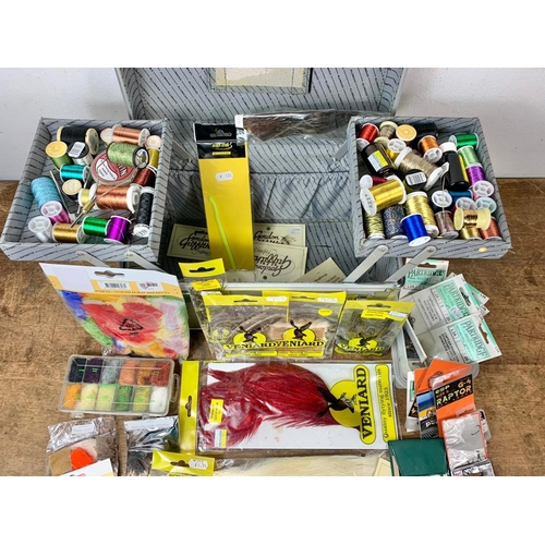 118 - Case of fishing hooks and bait and lines. Case measures 35 x 21 x 24cm