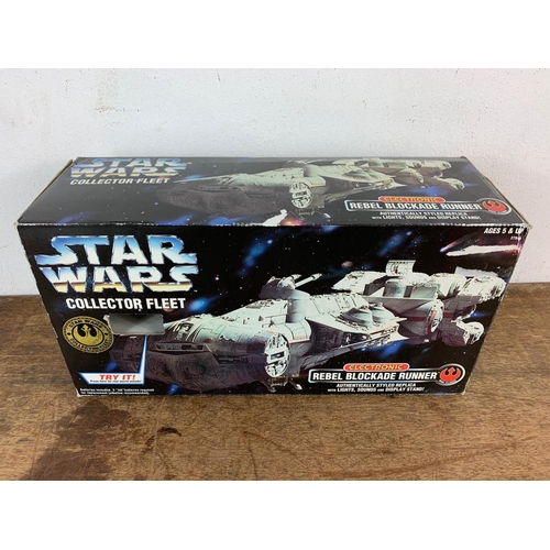 123 - Star Wars Collector Fleet electronic Rebel Blockade Runner. Box measures 42cm