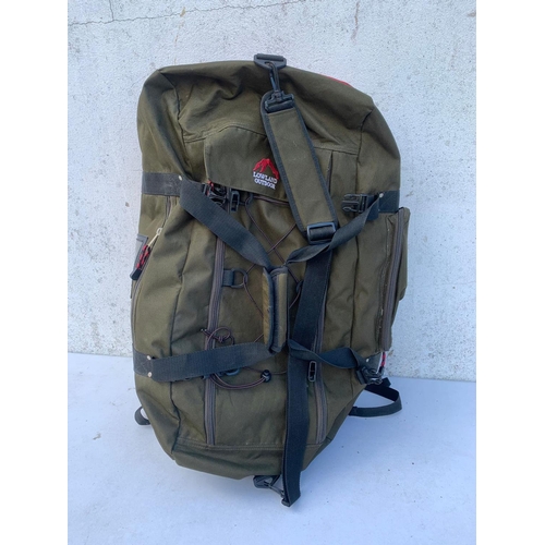 150 - 3 camping fishing bags. 2 by Lowland Outdoor and Ron Thompson Field Gear.