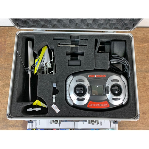 30 - Nine Eagles Solo Pro II remote control helicopter in case. Case measures 35 x 26 x 10cm