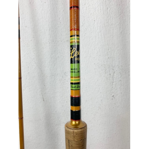 85 - Vintage Lee of Redditch “The Black Demon” fishing rod in case.