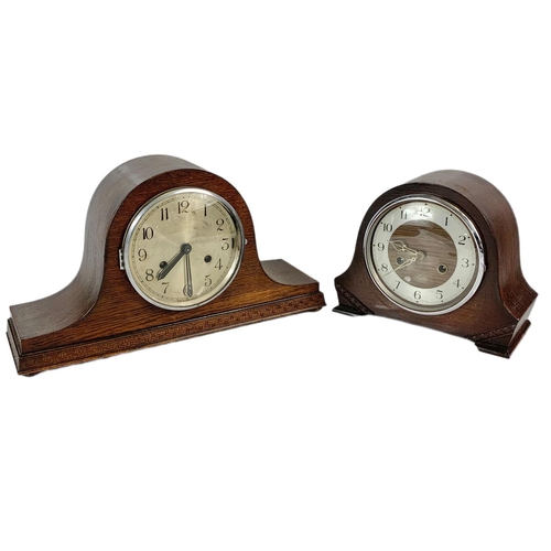 139 - 2 Vintage 1930s mantle clocks, 1 by Smiths. 1 with pendulum