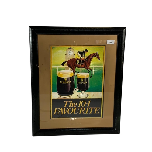 156 - Framed Guinness picture, 47cm x 57cm
