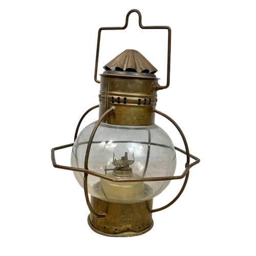 159 - Vintage ships lamp, 29cm
