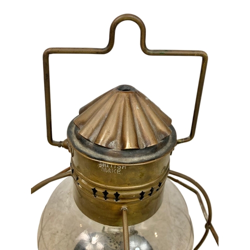 159 - Vintage ships lamp, 29cm