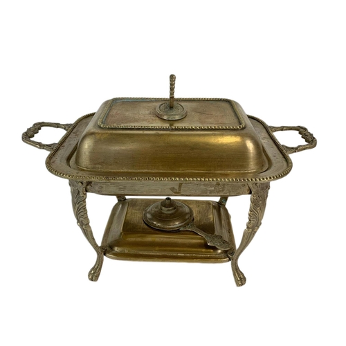 162 - Vintage silver plate food warmer, 44cm x 27cm x 32cm