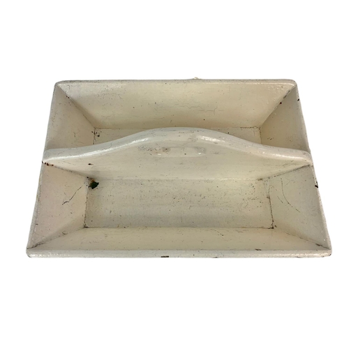 174 - Painted vintage cutlery tray. 44x31x19cm