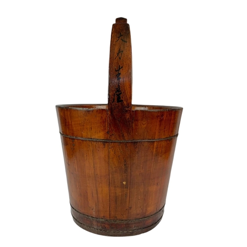 38 - Large Chinese rice bucket, 61cm