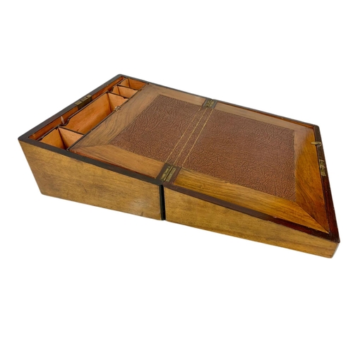 40 - Victorian inlaid desktop writing box. 35x24.5x15.5cm