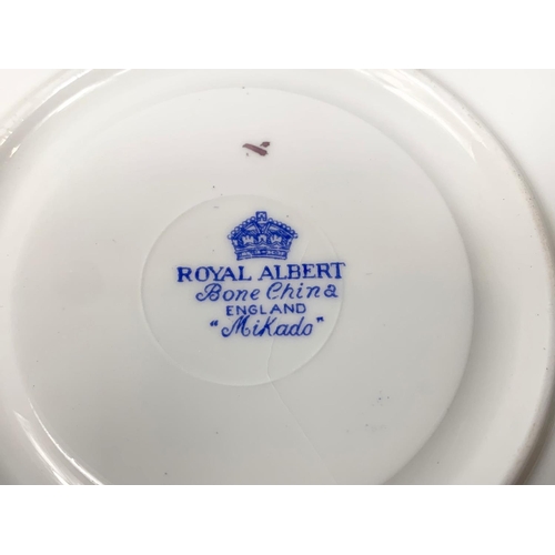 406 - 9pc Royal Albert Mikado soup bowls and saucers