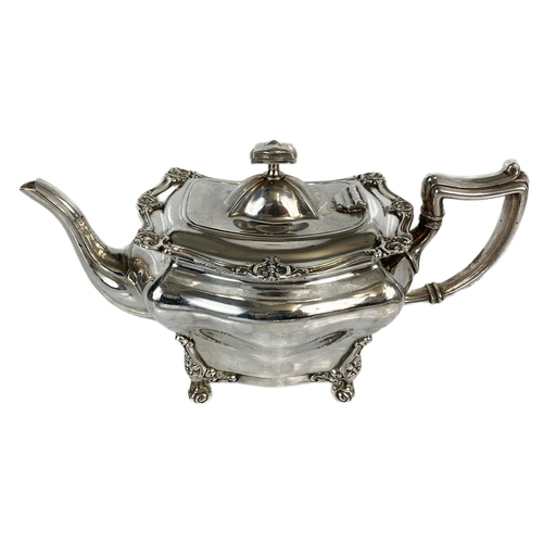 437 - 3 piece Victorian silver plated tea service by Riddels