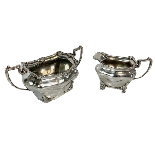 437 - 3 piece Victorian silver plated tea service by Riddels