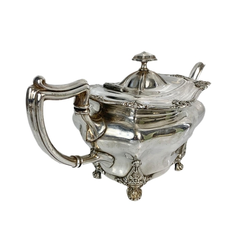 437 - 3 piece Victorian silver plated tea service by Riddels