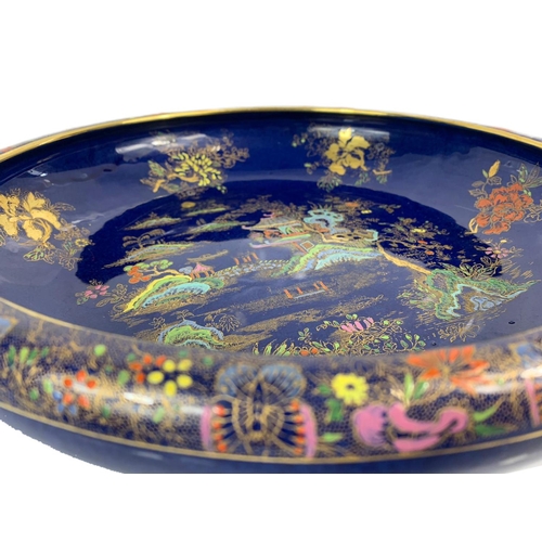 451 - Large vintage Lawleys' pottery Oriental pattern bowl, circa 1930s. 34x8cm