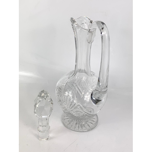 453 - Large Thomas Webb crystal decanter. 35cm