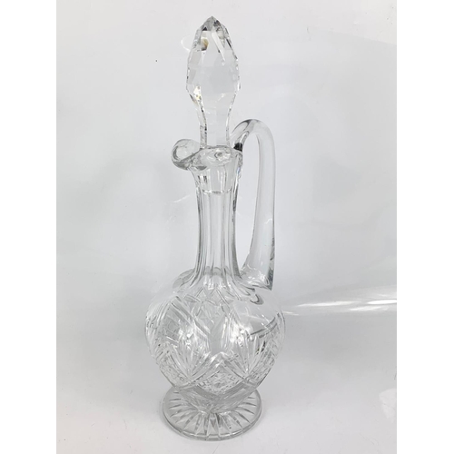 453 - Large Thomas Webb crystal decanter. 35cm