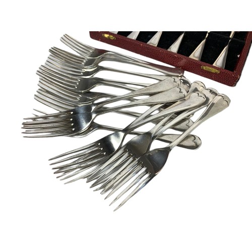 180 - 3 boxes of silver plated cutlery with bags of cutlery