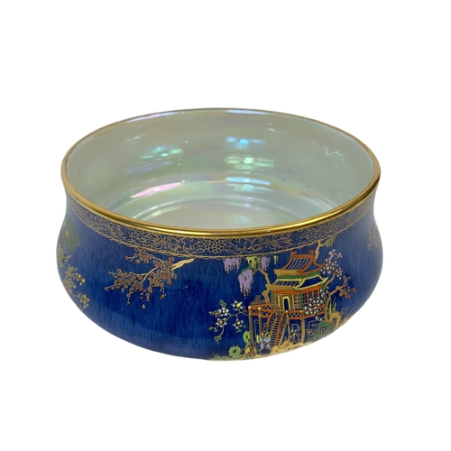 607 - Early Carlton Ware Pagoda pattern lustre bowl. 20 x 9cm