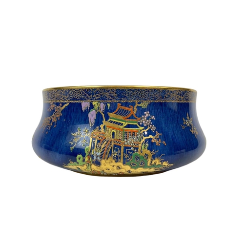 607 - Early Carlton Ware Pagoda pattern lustre bowl. 20 x 9cm