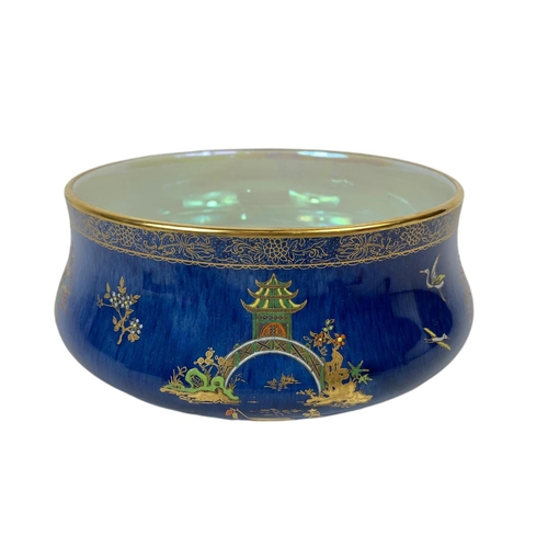 607 - Early Carlton Ware Pagoda pattern lustre bowl. 20 x 9cm