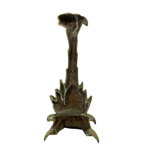 234 - Victorian brass door stopper. 33cm