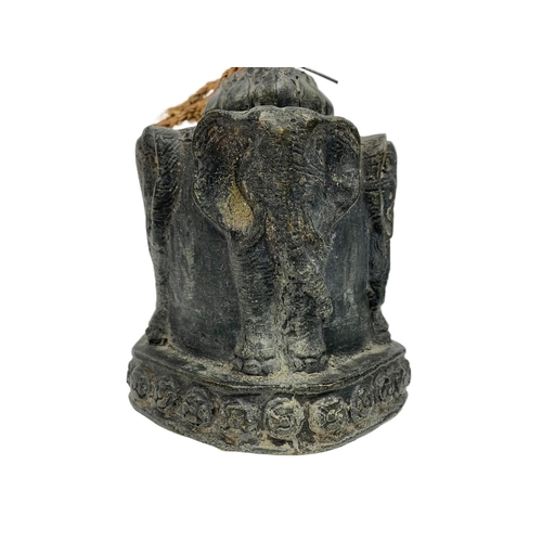 245 - 19th century Burmese brass bell, 17cm