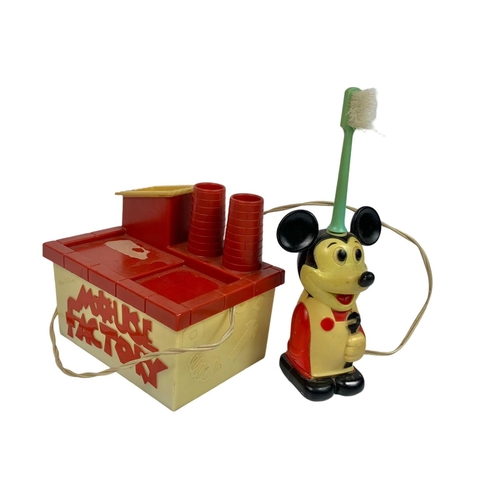 258 - Vintage Micky Mouse Factory novelty toothbrush, 13cm x 9cm x 24cm