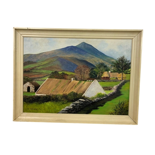 274 - 4 large vintage oil paintings, 68cm