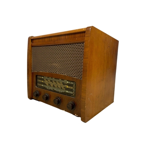 275 - Vintage walnut record player, 43cm x 36cm x 40cm