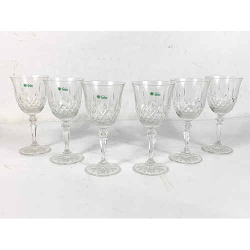 447 - Set of 6 Galway crystal wine glasses