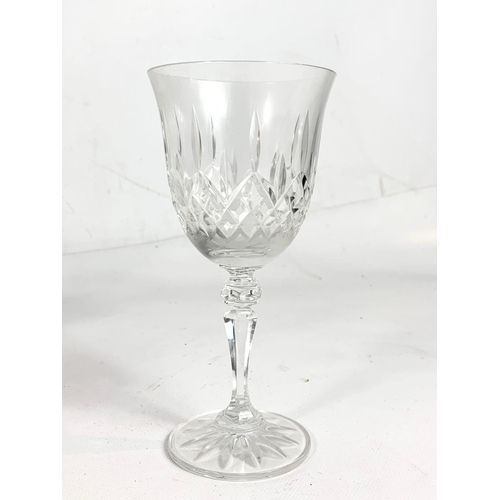 447 - Set of 6 Galway crystal wine glasses