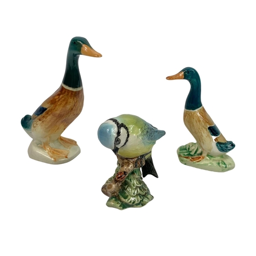 494 - 2 Beswick pottery birds with 1 other, 11cm