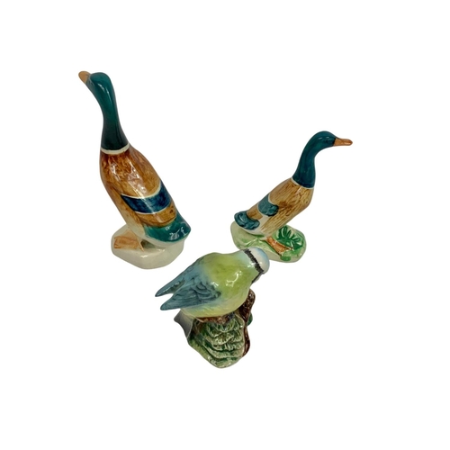 494 - 2 Beswick pottery birds with 1 other, 11cm