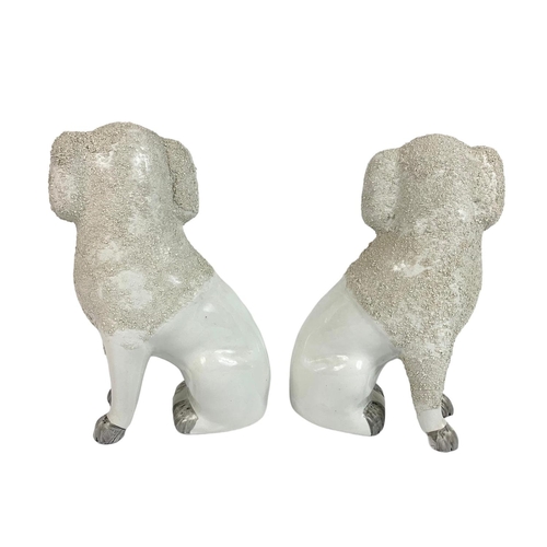 508 - Pair of Victorian Staffordshire dogs, 29cm