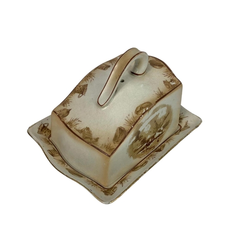 513 - Early 20th century Grimwades Bairnsfather Ware Old Bill butter dish, 15cm