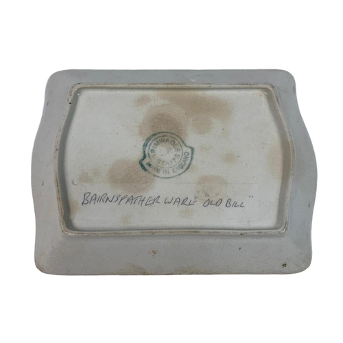 513 - Early 20th century Grimwades Bairnsfather Ware Old Bill butter dish, 15cm