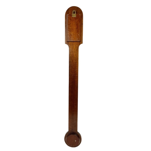 52 - Comitti of London mahogany stick barometer. 92cm