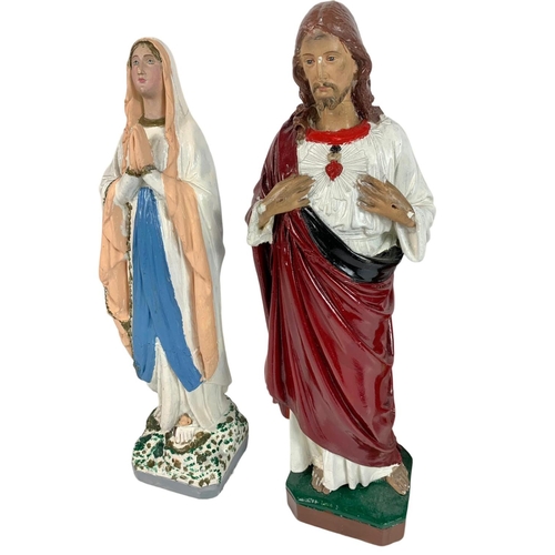 95 - 3 large early 20th century religious figures, 53cm