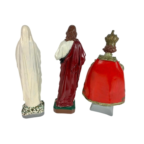 95 - 3 large early 20th century religious figures, 53cm