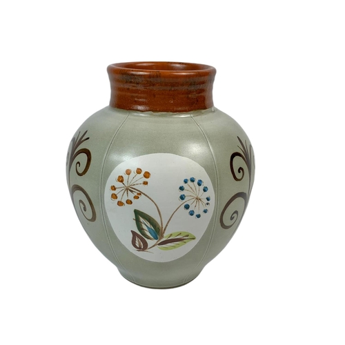 644 - Glyn Colledge Bourne Denby pottery vase. 20 x 23cm