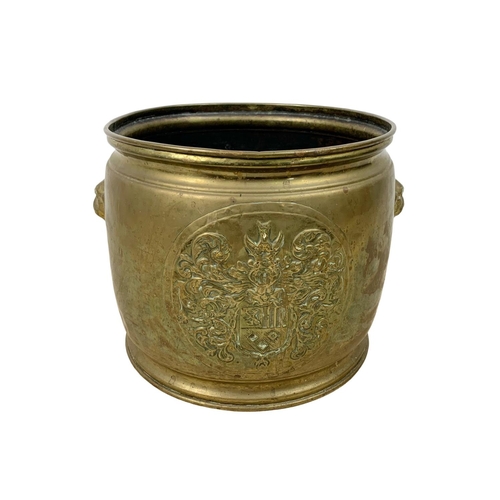110 - Victorian brass coal bucket. 36 x 27cm