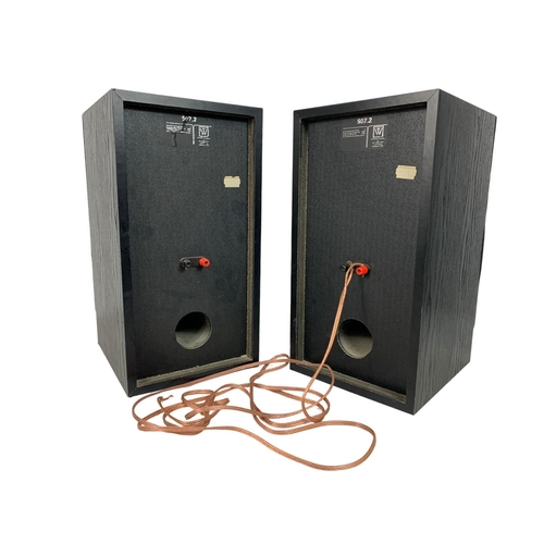 298 - Pair of Wharfedale speakers. 25.5 x 29.5 x 49cm